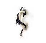 The Dragon's Lure Black Stud Earrings
